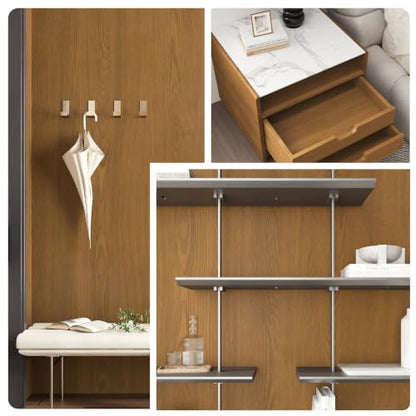 Extra Wide Brown Wood contact paper peel and stick wallpaper for bedroom - color: Brown, size: 15.7" x 118"