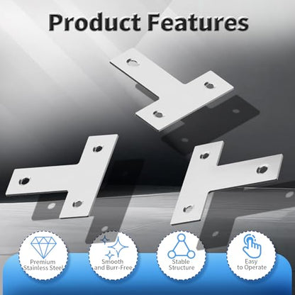 10pcs 40mm Flat T Shape Repair Mending Plate - size: 10Pcs 40 T Shape