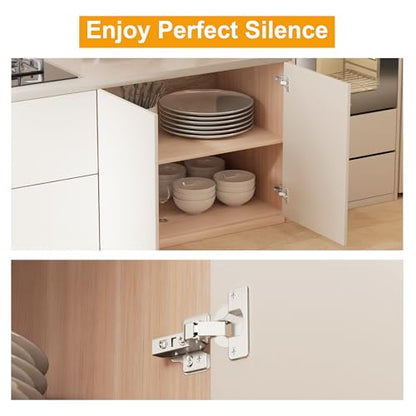 2-Pack Soft Close 40mm Cup Cabinet Hinges for Thick Door(18-28mm) - size: Inset