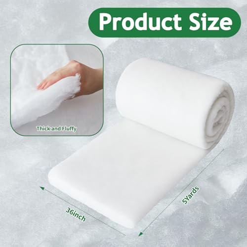 RRKTP Upholstery Batting for Quilting, 230 GSM Dacron Polyester Quilt Batting for Sewing, Cushion Wrap for Foam Padding, DIY Projects, 36" x 5 Yards - size: 36"- 5 yards