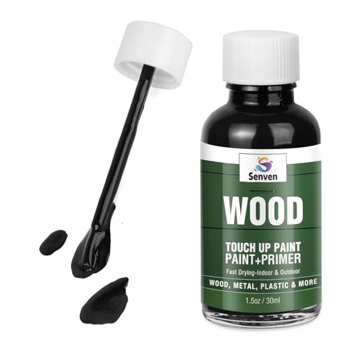Black Touch Up Paint Multi Surface Acrylic Black Touch Up Paint Pen for Wood,Metal,Walls,Cabinets,Appliances,Furniture Scratch Repair, Black-Paint Waterproof Enamel Semi-Gloss 30ML Interior/Exterior - color: Black, size: 1.5 Fl Oz (Pack of 1)
