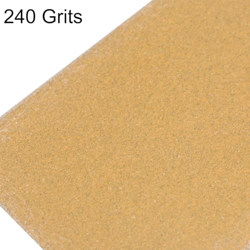 HARFINGTON 100pcs Micro Sander Paper 240 Grit 3.5x1.2 Inch Mini Sanding Sheets Strips Hook Loop Sandpapers for Wood Metal Small Projects Tight Spaces Polish Work - size: 3.5 x 1.2 inches
