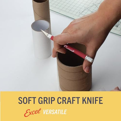 Excel Blades K18 3-Pack Soft Grip Hobby Craft Knives, #11 Blades, Blue