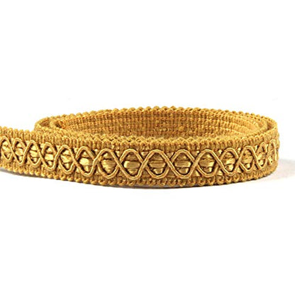 Gimp Braid Trim, 5 Yards 0.59 Inch Fabric Trim, Gold - color: Gold, size: 5yard