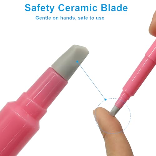 Ceramic Blade Knife Pen, Blue & Pink, 2Pcs - color: Blue & Pink