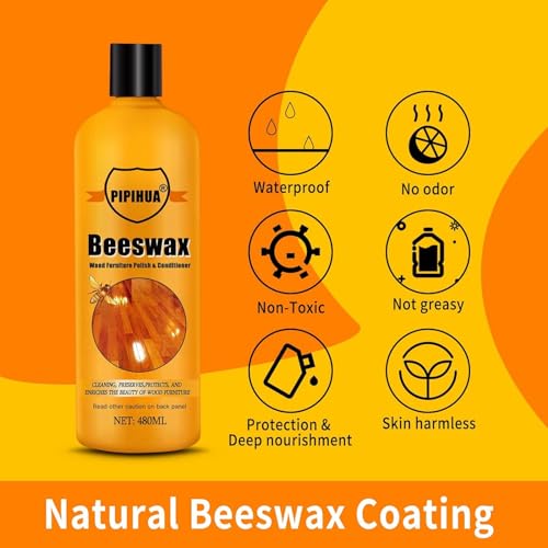 PIPIHUA Beeswax Polish and Conditioner for Wood Furniture - 16.23oz, 3 Pack - size: 16.23 Ounce (Pack of 3)
