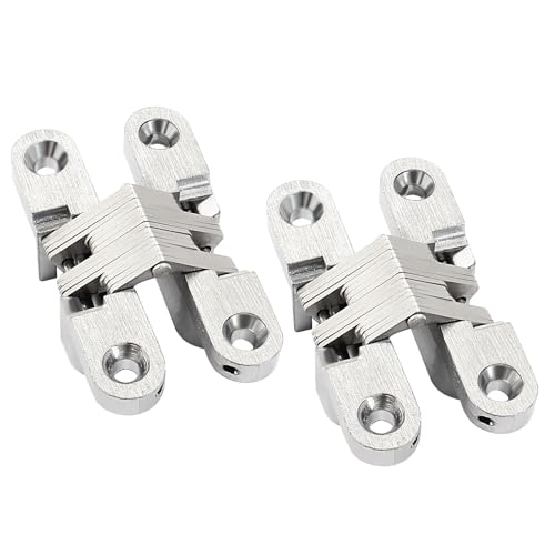60 mm Hidden Hinge, Stainless Steel, 2pcs - size: 60.0 mm, 2 PCS
