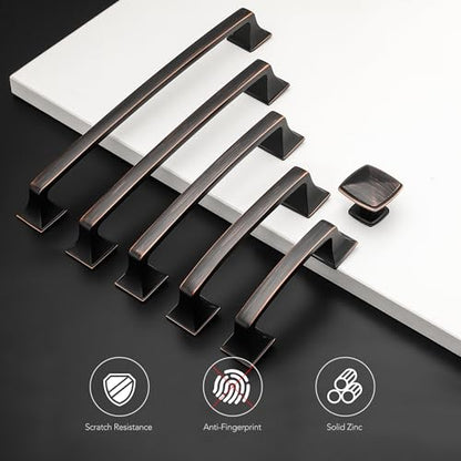 30 Pack Kitchen Cabinet Handles 5 Inch Oil Rubbed Bronze Cabinet Pulls - color: Oil Rubbed Bronze, size: 5 Inch Hole Centers