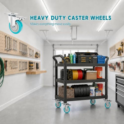 4 Inch Caster Wheels Heavy Duty with Dual-Lock Safety Brake and Rubber Tire Wheels, Heavy Duty - 600 Lbs Per Caster for Workbench, Trolley, Cabinet, TPR Silent Caster 4-Packs with mounting Hardware - size: 4 Inch 4 pack