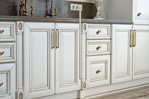 Goo-Ki 6 Pack 6-1/4 Inch （160mm） Hole Center Cabinet Pulls Antique Brass Zinc Alloy Kitchen Drawer Pulls Drawer Handles 6.7 Inch Length 2202-GT-160 - color: Antique Brass, size: 6-1/4 Inch Hole Centers