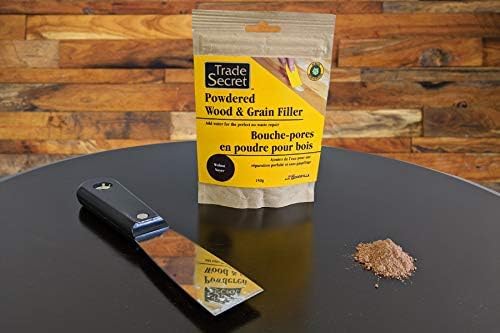 Powdered Wood Filler & Grain Putty, Ebony Black, Tintable, Sandable, 150 g - color: Ebony