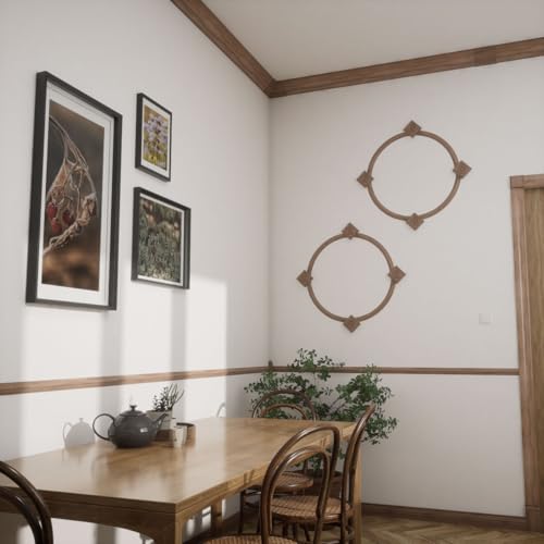 3 1/2"W x 3 1/2"H x 7/8"P Americraft Solid Hardwood Stain Grade Standard Smooth Rosette with Beveled Edge, Walnut - color: Walnut, size: 3.5-in. W x 3.5-in. H