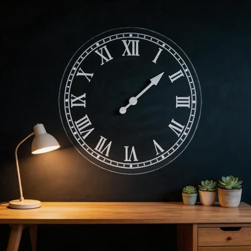 TIAMECH A4 Reusable Rome Clock Dial Stencil for Painting - style: Rome Clock Dial