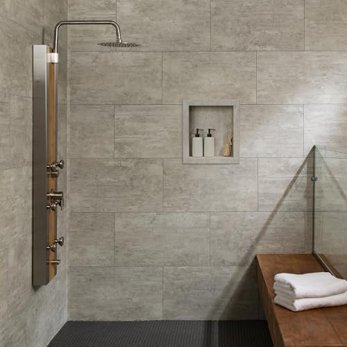 Palisade 25.6 in. x 14.8 in. Vinyl Wall Tiles in Wind Gust (8 Pack) - color: Wind Gust, size: Case of 25.6 in. x 14.8 in. Tiles