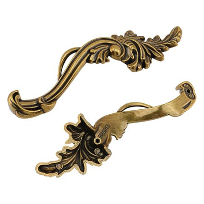 Gold Vintage Drawer Pulls, 3.78 Inch Spacing, 2Pcs - size: 96 mm/3.78"