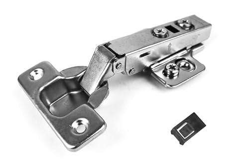 Berta (4 Pieces) Full Overlay Soft Close, 6-Ways 3-Cam Adjustment, Restricted Angle to 90 Degree, Concealed Frameless Kitchen Cabinet Door Hinges with Installation Screws (Frameless, 4) - style: Frameless