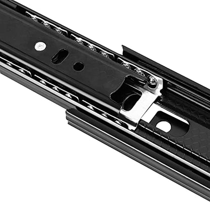 SEUNMUK 8 Pairs 6 Inch Full Extension Less Noise Drawer Slides 3 Section Ball Bearing Side Mounted Drawer Slider Heavy Duty Drawer Slides, with 64 Mounting Screws, Black - size: Black 6 Inch -8 Pairs