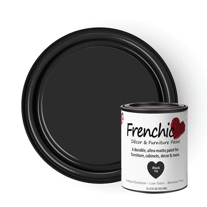 Frenchic Ultra Matte No-Prep Chalk Furniture Paint, Black Tie - color: Black Tie