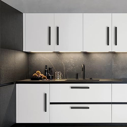 Matte Black Cabinet Handles Kitchen Pulls 5 Inch 12 Pack - color: Matte Black, size: 5 Inch Hole Center