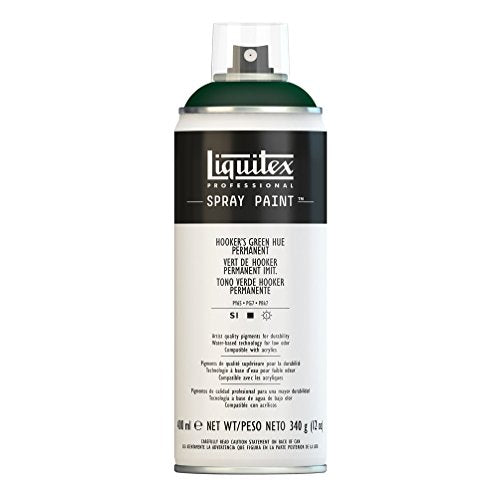 Liquitex Professional Spray Paint, 12-oz (400ml), Hooker's Green Permanent - color: Hooker's Green Hue Permanent, size: 12 Ounce (Pack of 1)