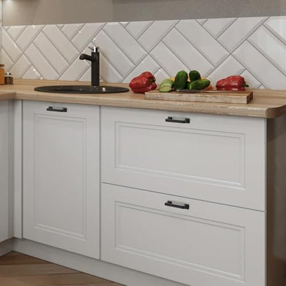 HOME EDIT Matte Black Cabinet Handles Zinc Pulls 3 Inch 10 Pack - color: Matte Black, size: 3 inches Hole Center
