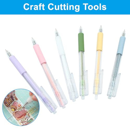 6Pcs Knife Pen Craft Cutting Tools, 6 Color
