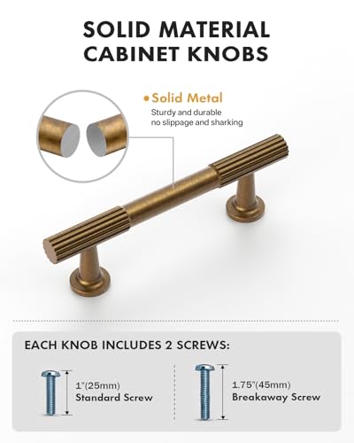 Antique Brass Cabinet Handles Kitchen Pulls 7.5 Inch 10 Pack - color: Antique Brass, size: Handle - 7.5"/192MM Hole Center