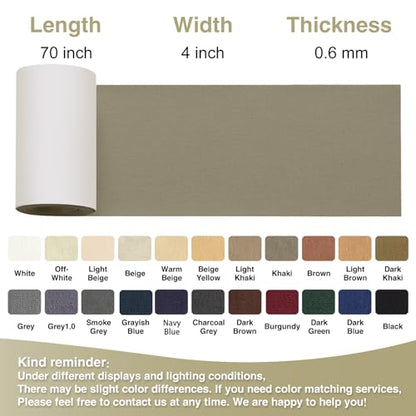 Gheeidau Canvas Repair Tape 4×70 Inch Waterproof Self-Adhesive Fabric Repair Patch for Repairing Boat Covers,Tents,Patio Umbrellas,Car Seats,Luggage,Sofas.(Khaki) - color: Khaki, size: 4"×70"
