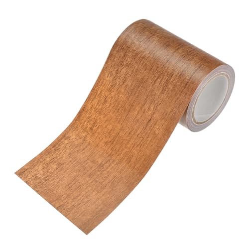 M METERXITY 1-Roll Wood Grain Repair Tape, 3.15in x 15ft Textured Realistic Self-Adhesive Wood Floor Tape Contact Paper for Furniture/Floors/Home [Natural Mahogany] - color: Natural Mahogany, size: 3.15in x 15ft