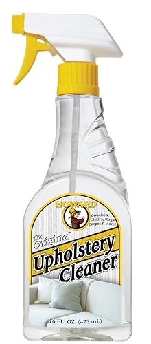 HOWARD Products Upholstery Cleaner for Furniture, Couches, Chairs, Rugs, and Carpet Stain Remover, Couch Cleaner, 16 oz Spray Bottle