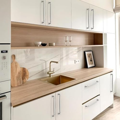 10 Pack Brushed Satin Nickel Cabinet Pulls 7.5 Inch(192mm) Kitchen Cabinet Handles Cabinet Hardware for Drawer Pulls - color: Brushed Satin Nickel, size: 7.5" Hole Center