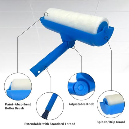 Nichiyo 10" Ceiling Paint Roller Drip-Resistant with Shield - color: 1-EL01152
