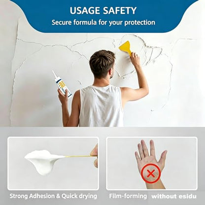Wall Repair Paste, 2 Pack Wall Mending Agent for Holes & Cracks - Wall Repair Paste for Nail Holes for Nail Holes, Dents & Small Damage