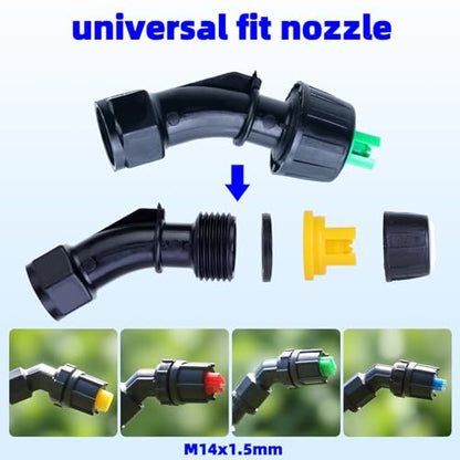110° Flat Fan Spray Nozzles, 7PCS 0.1–0.6mm Sprayer Nozzle Tips