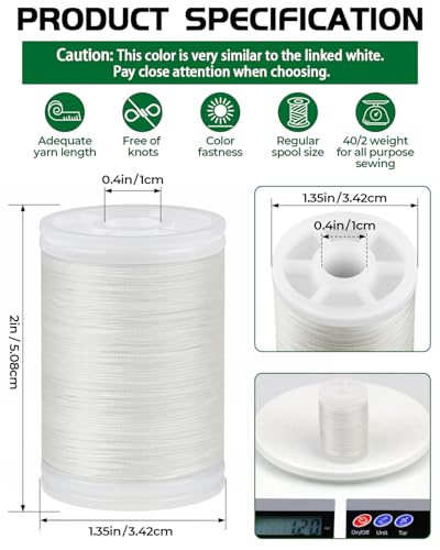 330 Yards FIVEIZERO Extra Strong Upholstery Thread, Bonded Thread, Beige - color: Beige
