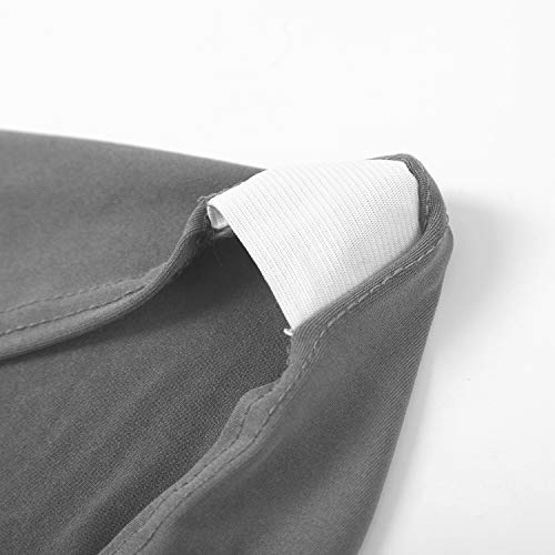 Peomeise 12pcs Stretch Spandex Chair Cover for Wedding Party Dining Banquet Event (Grey, 12) - color: Grey, size: 12PCS