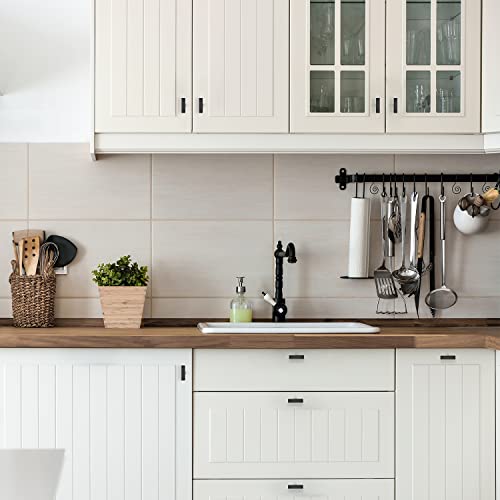 Ravinte Matte Black Cabinet Handles Square Pulls Single Hole 10 Pack - size: Single Hole