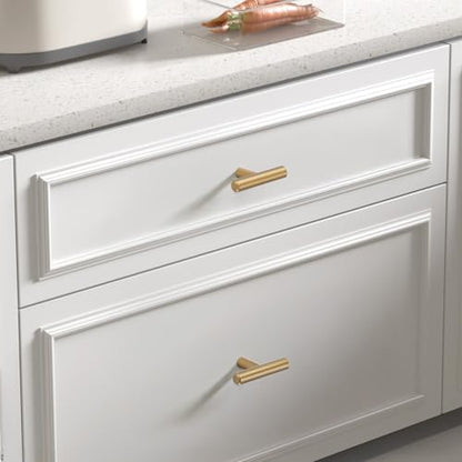 Goldenwarm 10 Pack Champagne Bronze Cabinet Knobs T Bar Knobs, 2Inch - color: Champagne Bronze