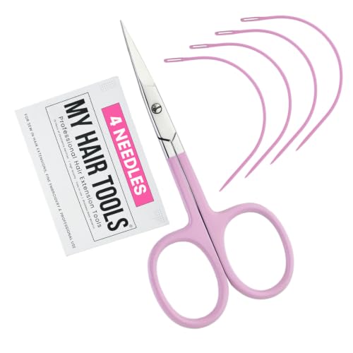 My Hair Tools Hair Extension Kit with Scissor & 4 C-Type Sew-In Needles - color: Mht-nsc-03