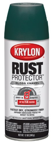 Krylon K06901200 Rust Protector and Preventative Enamels Gloss, Hunter Green - color: Hunter Green, style: Gloss