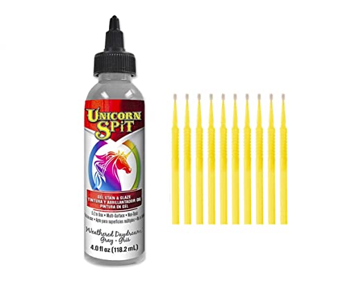 Unicorn SPiT Gel Stain and Glaze in One - Weathered Daydream 4 oz. Bottle Detail Sticks - color: Weathered Daydream, size: 4oz