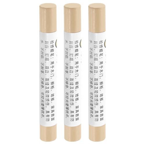 uxcell 3Pcs Furniture Repair Crayons Wood Wax Filler Stick, White Oak - color: White Oak