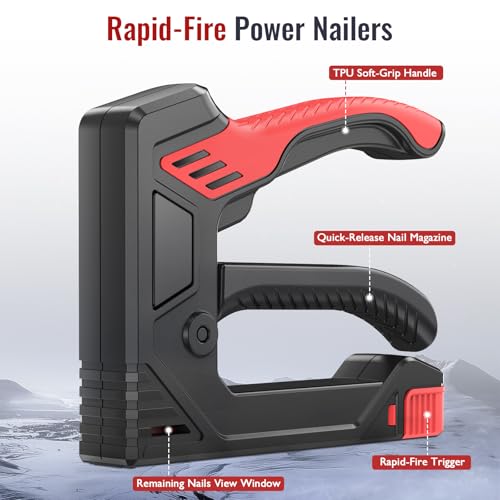 6-in-1 Heavy Duty Staple Gun for Wood, Upholstery & DIY Projects