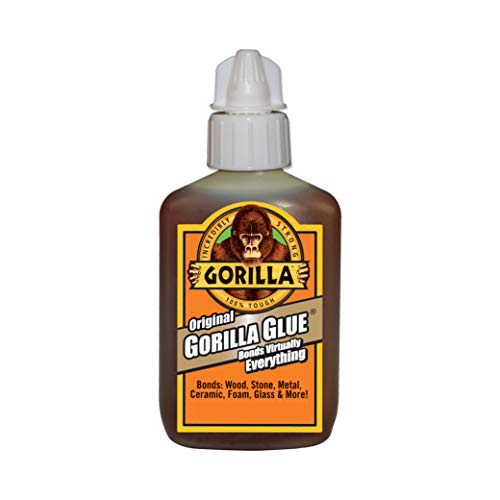 Gorilla Original Gorilla Glue, Waterproof Polyurethane Glue, 2 Ounce Bottle, Brown, (Pack of 1) - size: 2oz
