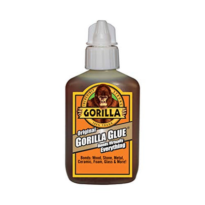 Gorilla Original Gorilla Glue, Waterproof Polyurethane Glue, 2 Ounce Bottle, Brown, (Pack of 1) - size: 2oz