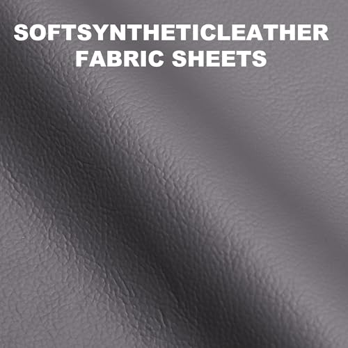 Faux Leather, Marine Vinyl PVC Leather for DIY Upholstery, Sofa Car Boat Seat Repair, Waterproof & Easy to Clean, Grey (1 Yd 55x36 Inch) - color: Grey, size: 1Yd (55x36inch)