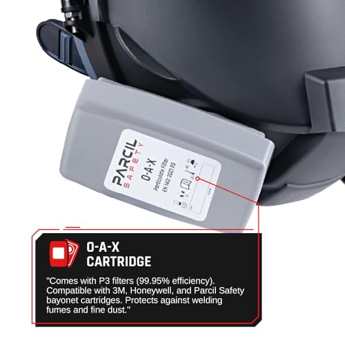 Parcil Distribution WF-101 Auto-Darkening Full Face Welding Respirator Mask
