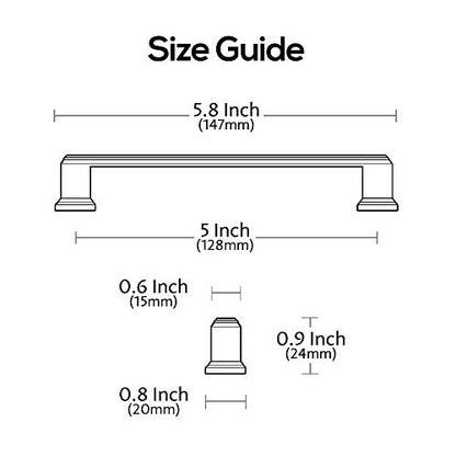 Alzassbg 5" Matte Black Cabinet Pulls and Handles 10 Pack, AL3071MB - color: Matte Black, size: 5" Hole Center