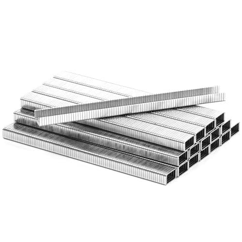 meite T50 Staples, 1/4 Inch Length Heavy Duty Staples for Staple Gun, Galvanized, 20 Gauge 3/8" Crown, Compatible with T50 Staple Gun, Ideal for Upholstery, Construction, Furniture (5,000 Counts) - size: 1/4 Inch, style: 1 Box (5,000 Counts)