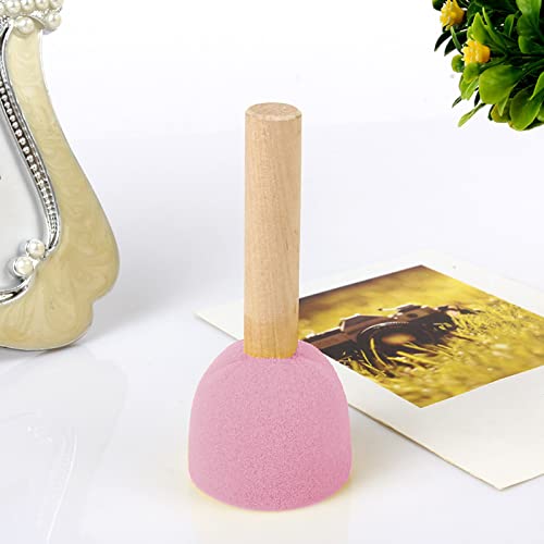 WAFJAMF 20 Pcs Round Sponges Brush Set 4 Sizes DIY Painting Tools - color: Pink